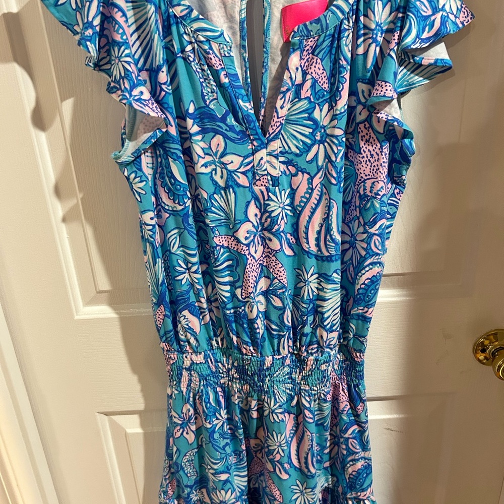 Lilly Pulitzer Blue and Pink Floral Dress